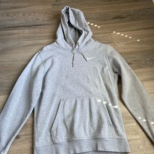 Used mens sportswear club fleece pull over hoodie sweatshirt lightgrey